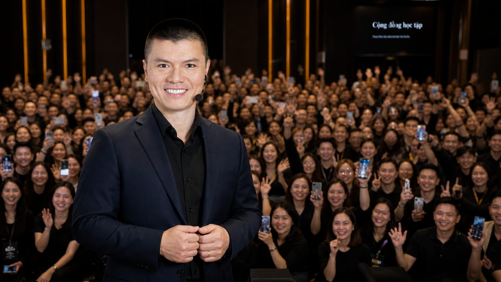 Thầy Mr. Why Phạm Ngọc Anh, Chủ tịch ASKTRAINING VIỆT NAM, trước cộng đồng học viên ASK