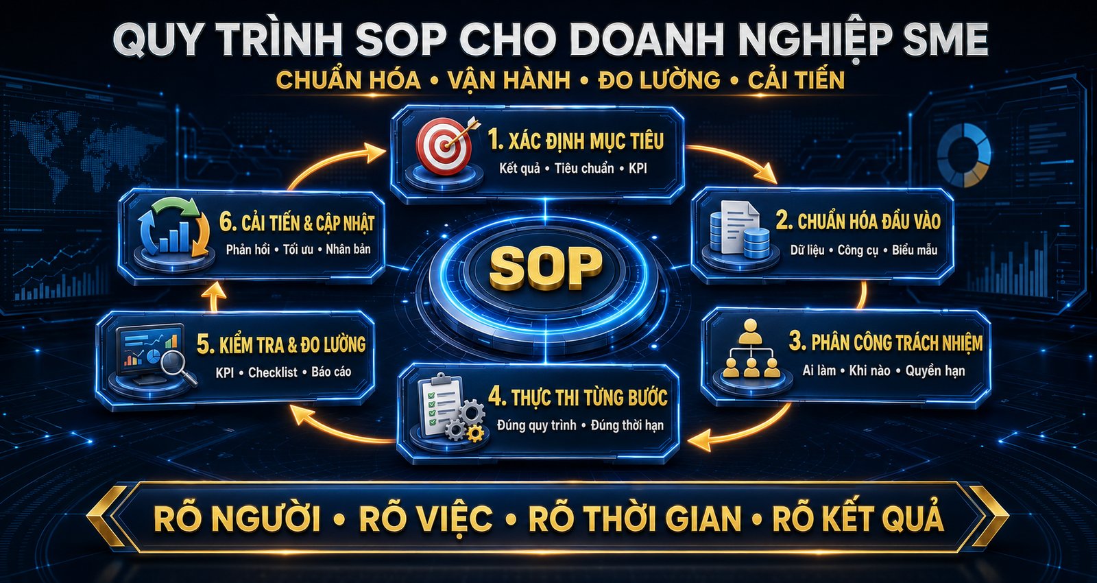 Quy trình SOP cho doanh nghiệp SME: chuẩn hóa, vận hành, đo lường, cải tiến