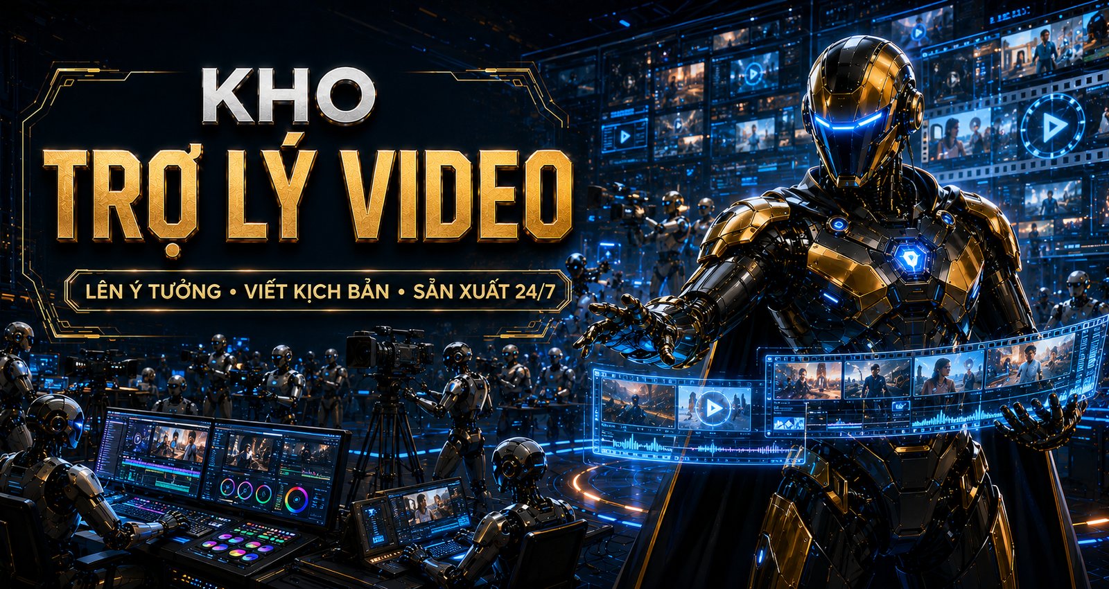 Kho Trợ lý làm Video bằng AI, sẵn sàng 24/7